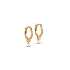 Enamel Copenhagen Ohrringe Belle Pearl - 18k vergoldetes 925er Sterlingsilber, Süßwasserperlen - noord®