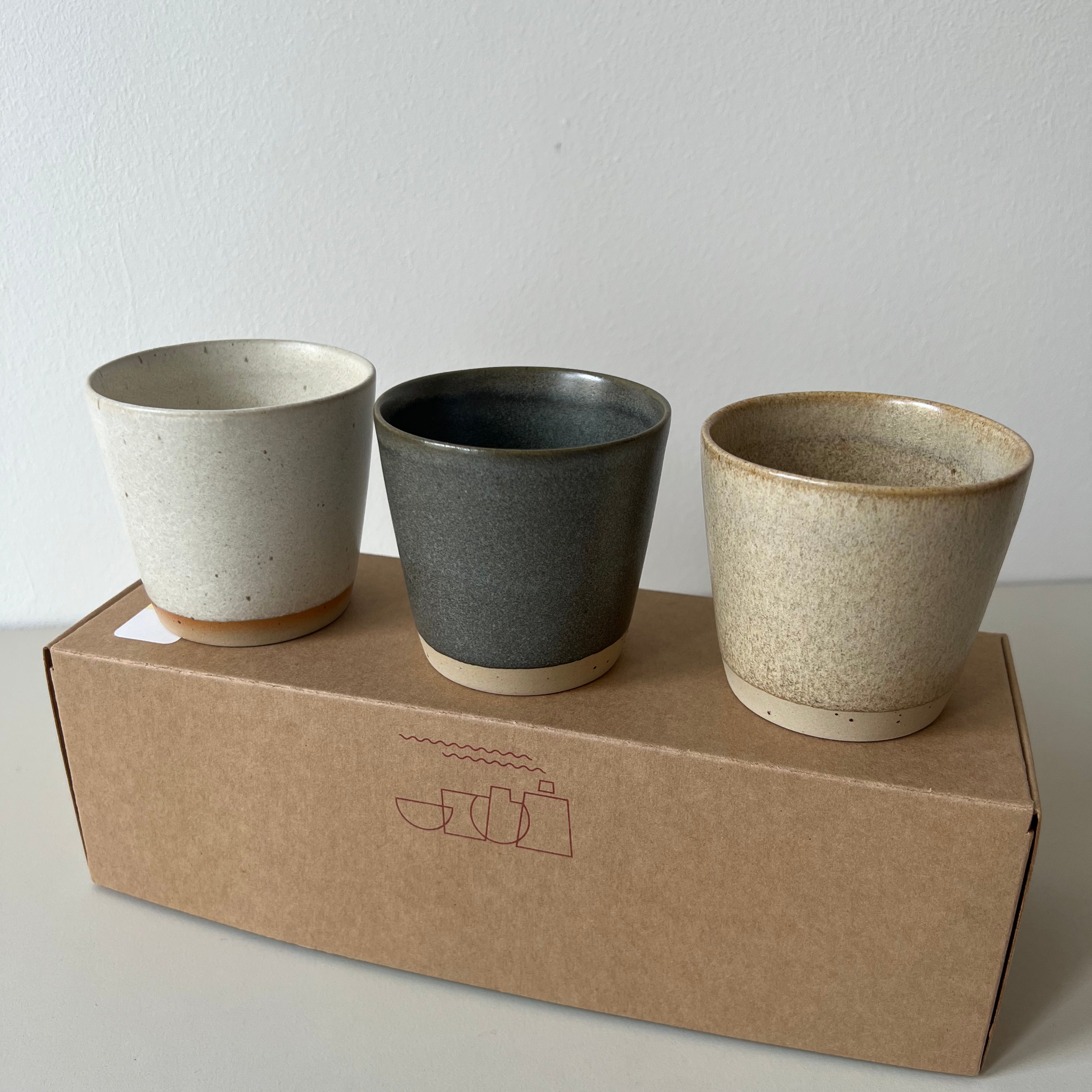Bornholms Keramikfabrik Original Cup Moods Collections Stone Island, Creamy White, Sand - 3er Set - noord®
