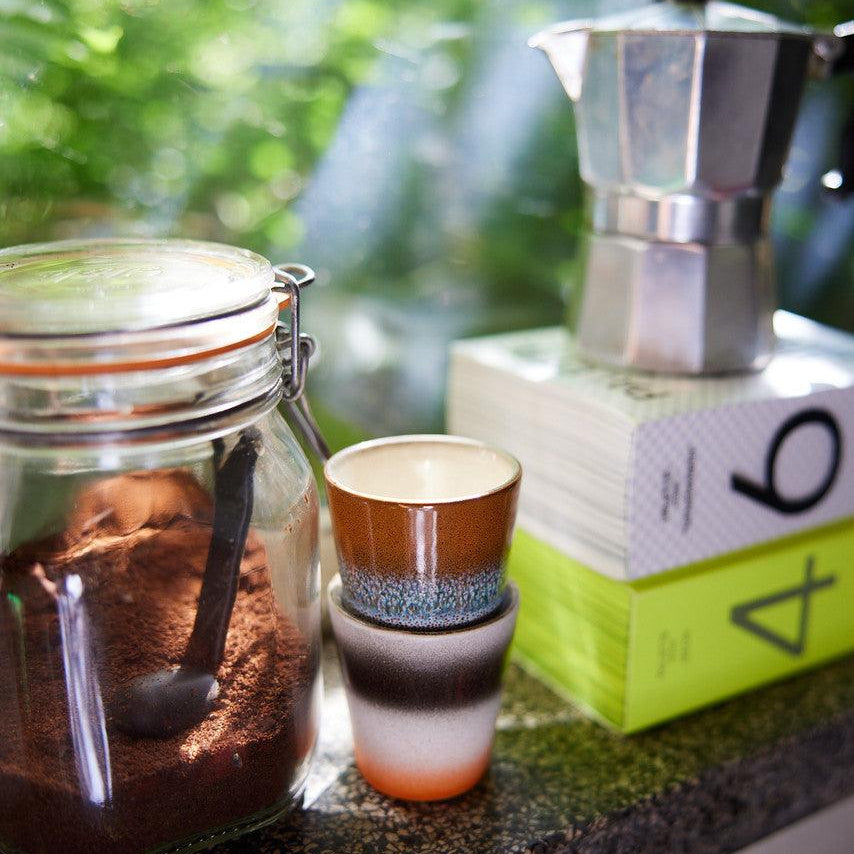 HKliving 70s Ristretto Tassen Good Vibes - 4er Set - noord®