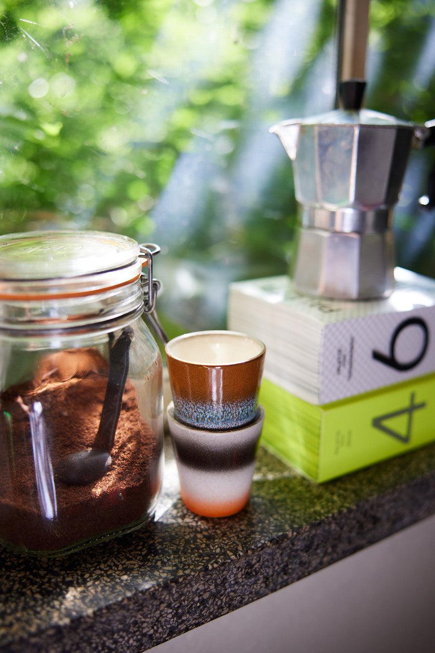 HKliving 70s Ristretto Tassen Good Vibes - 4er Set - noord®