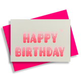 Grußkarte Neon pink rosa "Happy Birthday" - noord®