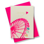 Grußkarte Neon Riesenrad "Ois Guade" - noord®