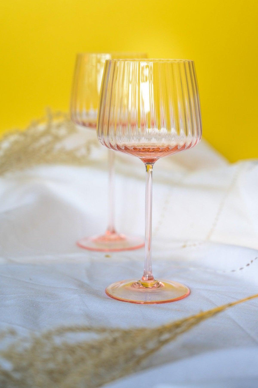 Anna von Lipa Weißwein Glas Ripple rosa - noord®