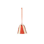 Broste Copenhagen Christbaum Glocke Stripe Pulp Pumkin Orange - 6cm - noord®