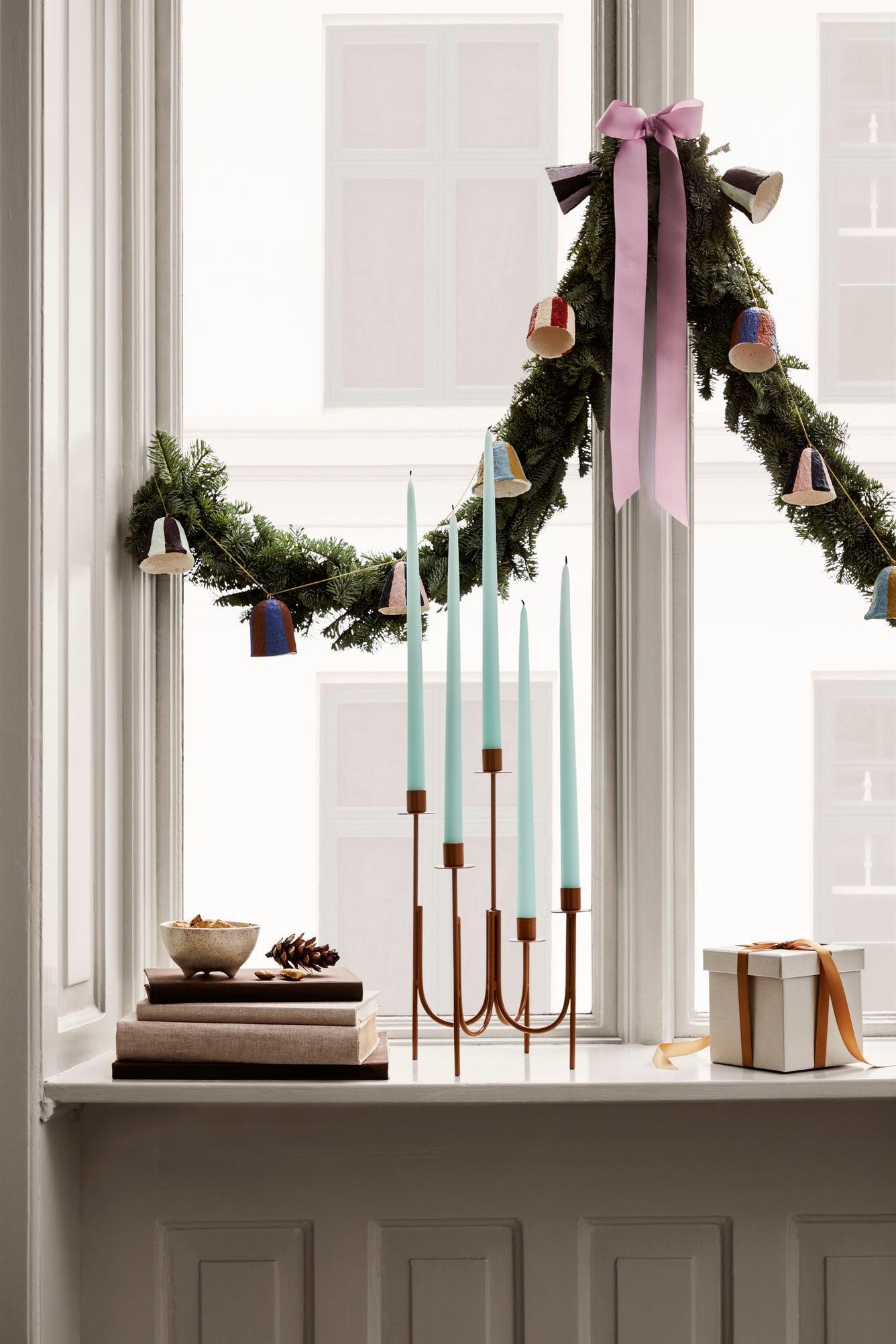 Broste Copenhagen Christbaum Glocke Stripe Pulp Pumkin Orange - 6cm - noord®