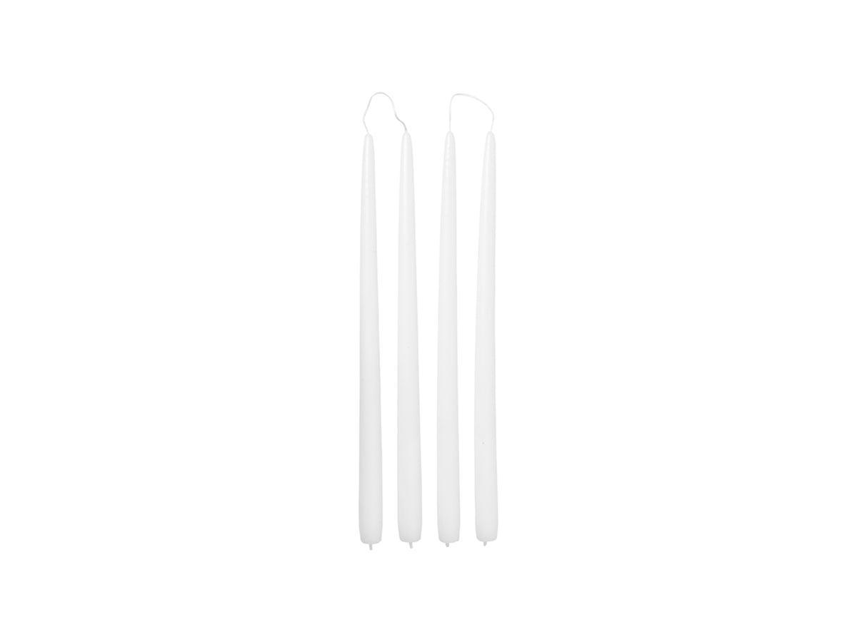 Broste Copenhagen getauchte Kerze "pure white" 38cm - 4er Set - noord®