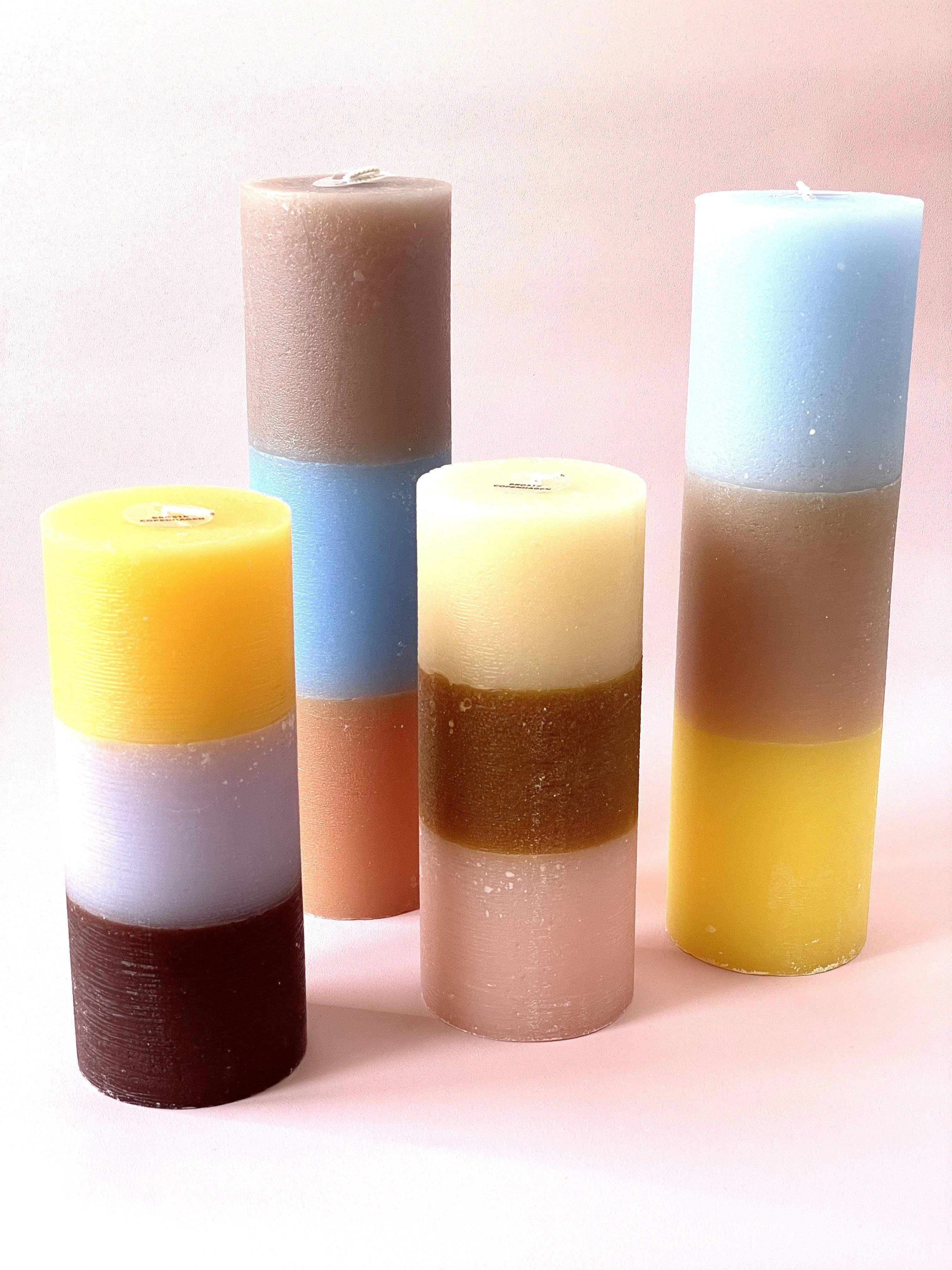 Broste Copenhagen Kerze Rustik Rainbow Caramel Sky - 25cm Broste Copenhagen