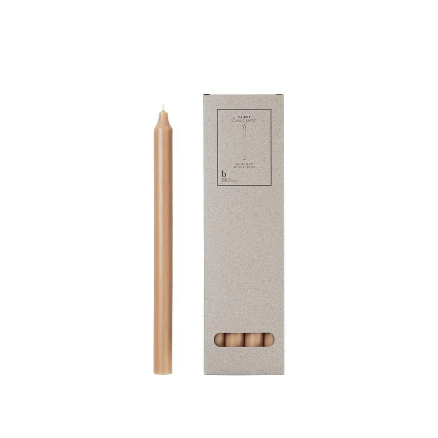 Broste Copenhagen Kronenkerze Rustic "Walnut" 8 Stück - 29,5cm - noord®
