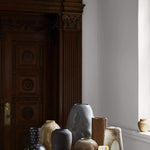 Broste Copenhagen Vase Ada Dot Glas - simply taupe warm grey 19,5x37 cm - noord®