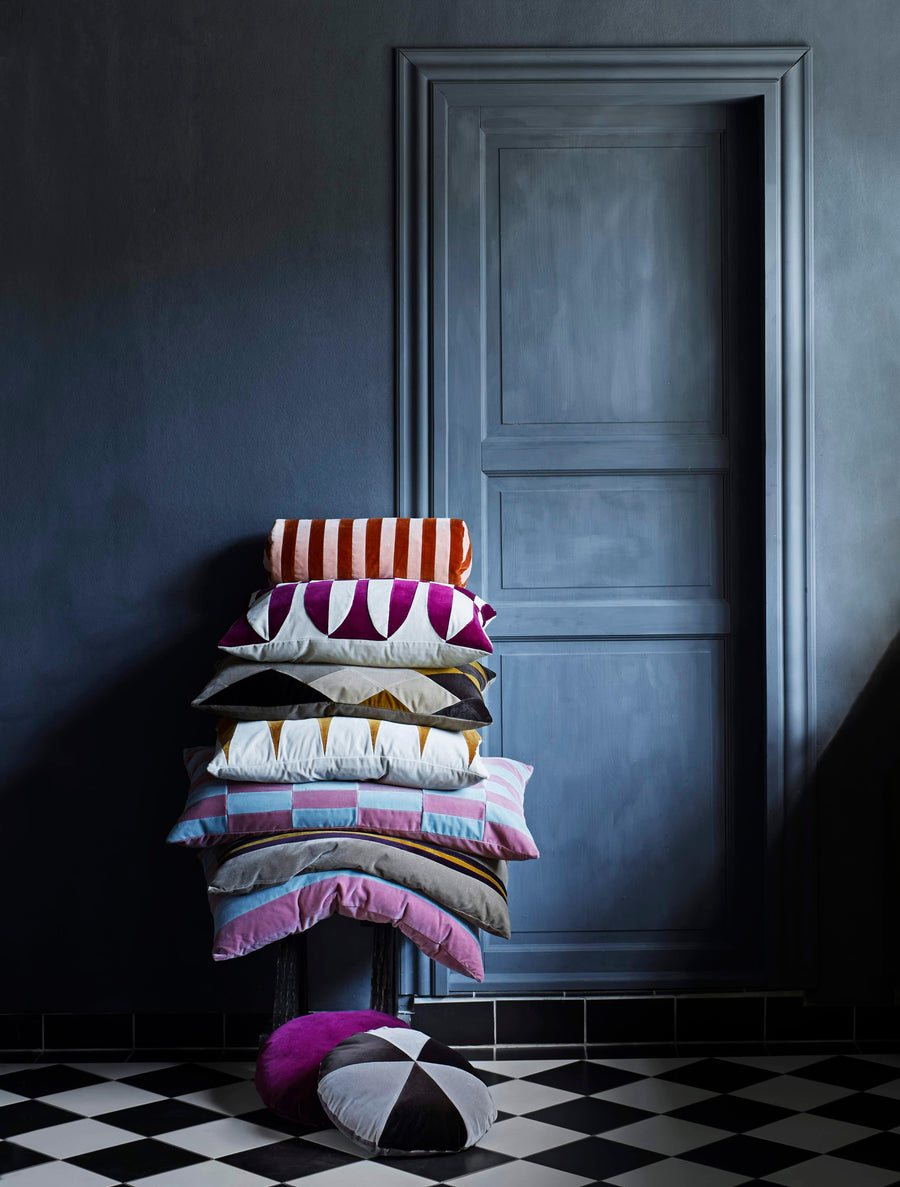 Christina Lundsteen Kissen Stripe 55x55 cm - dark blue/light kit - noord®