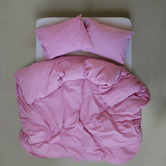 CRSP - Bettbezug Set Einzelbett Sunset Pink (2 tlg.) - 140x200/220cm + 60x70cm - noord®