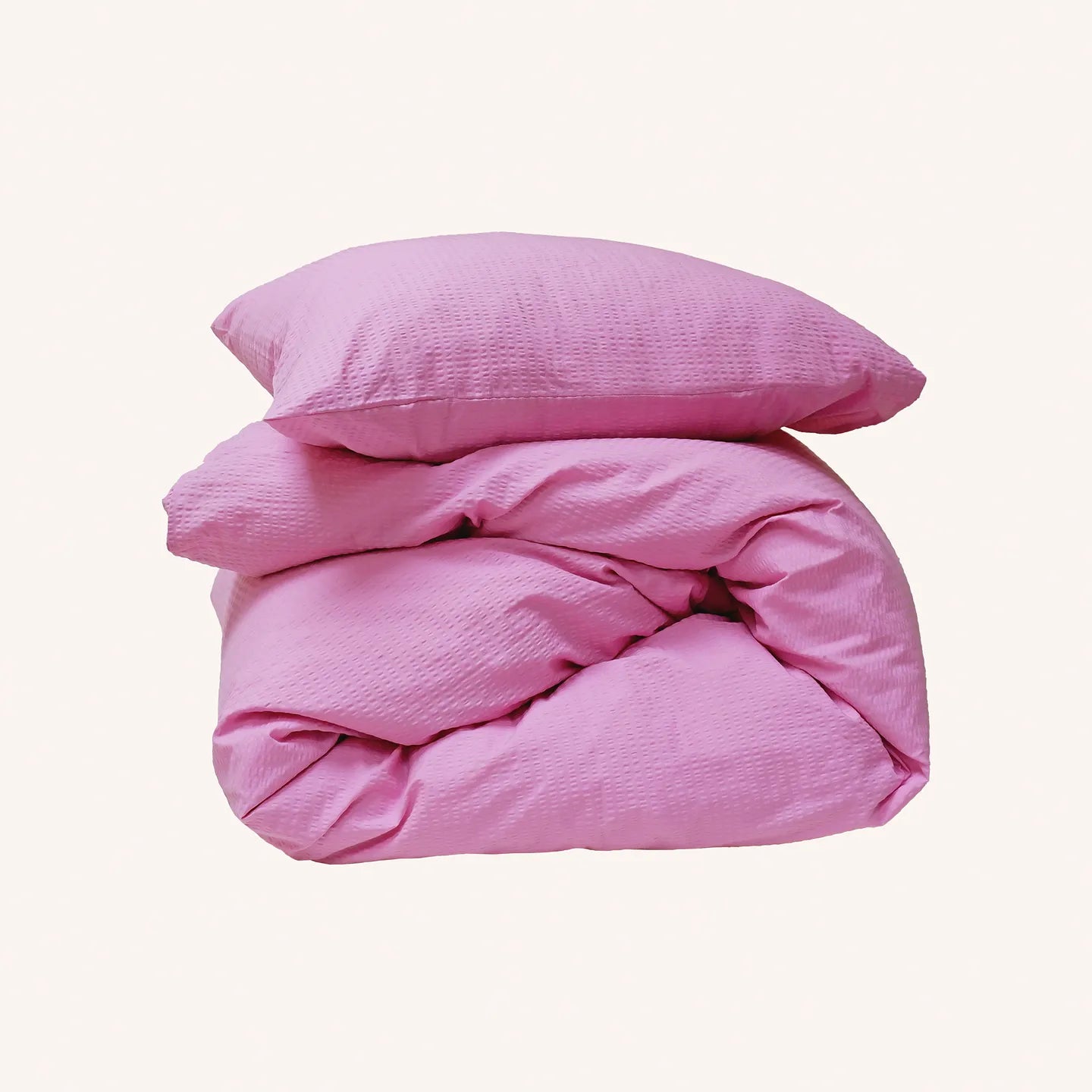 CRSP - Bettbezug Set Einzelbett Sunset Pink (2 tlg.) - 140x200/220cm + 60x70cm - noord®