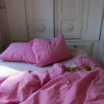 CRSP - Bettbezug Set Einzelbett Sunset Pink (2 tlg.) - 140x200/220cm + 60x70cm - noord®