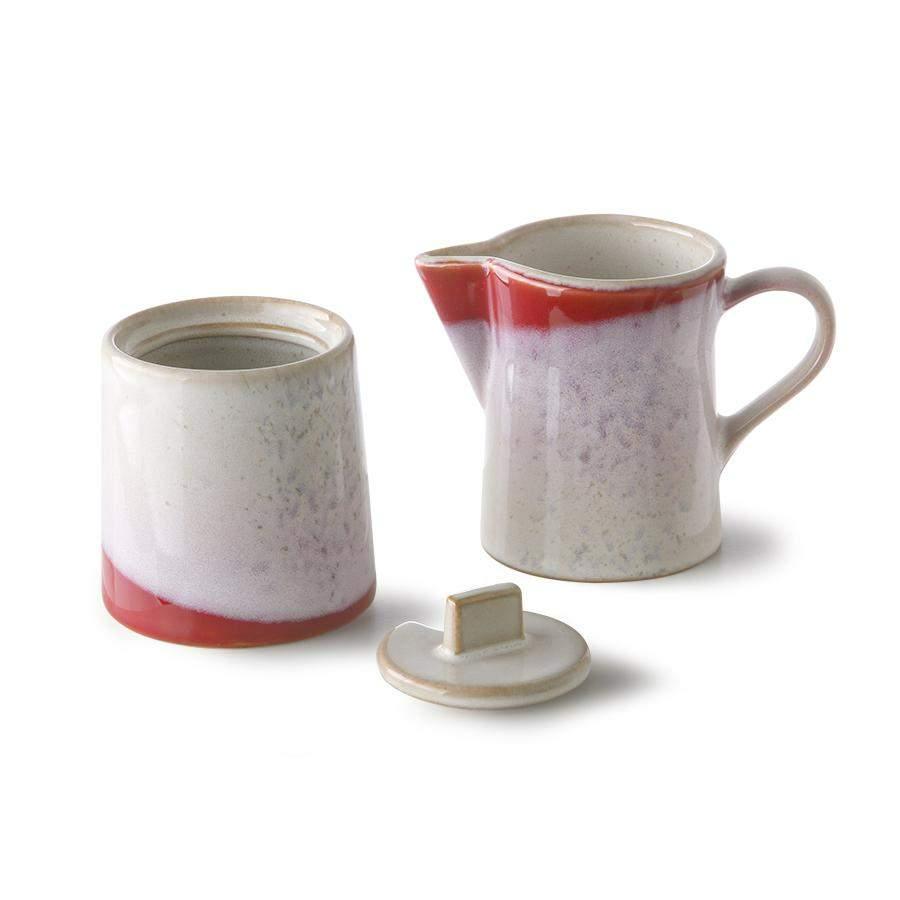 HKliving 70's Keramik Milchkanne & Zuckerdose - 2er Set - noord®