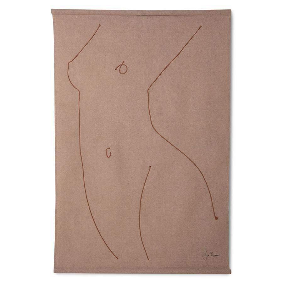 HKliving Abstract woman silhouette - 97 x147cm - noord®