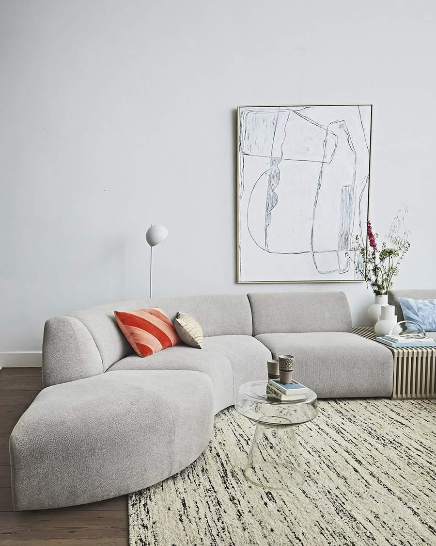 HKliving Samt Kissen gestreift rot/rosa inkl. Füllung - 40x60cm - noord®