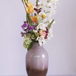 Hübsch Glasvase lila/braun - 37cm Hübsch