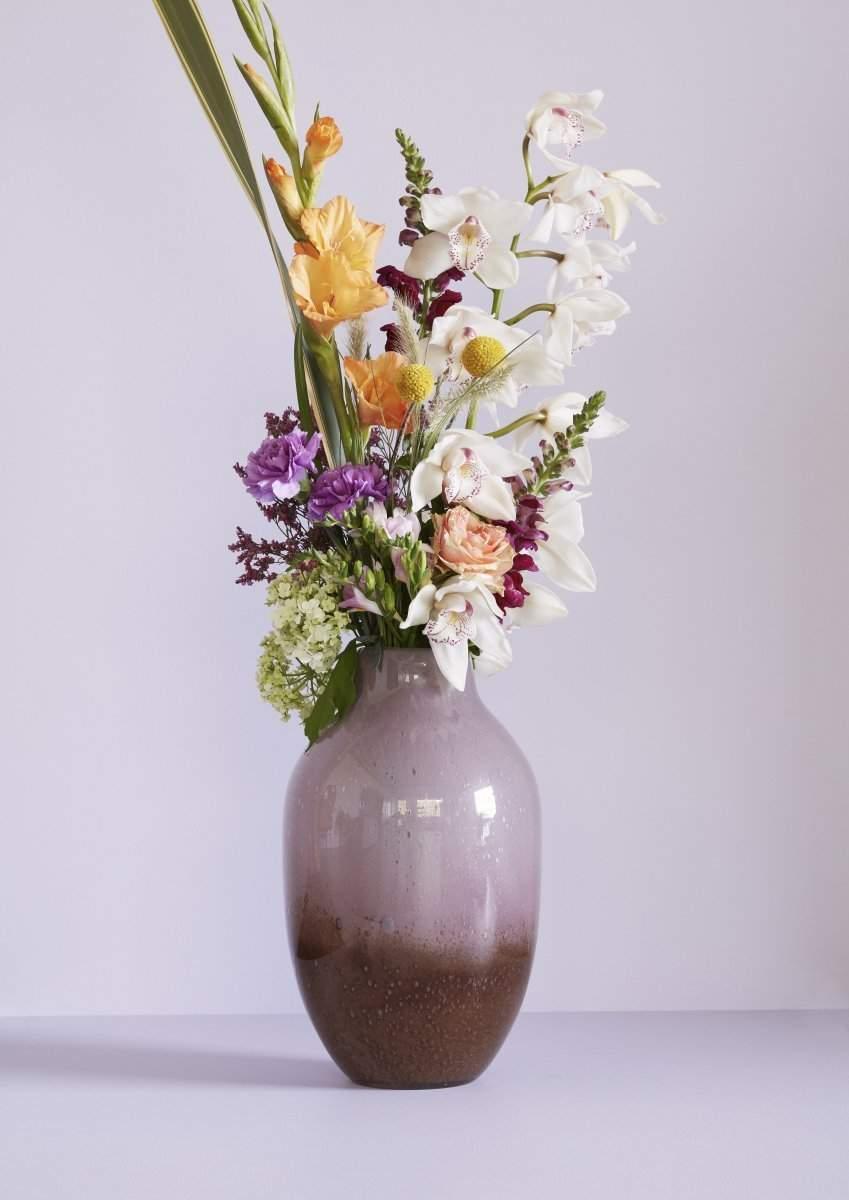Hübsch Glasvase lila/braun - 37cm - noord®