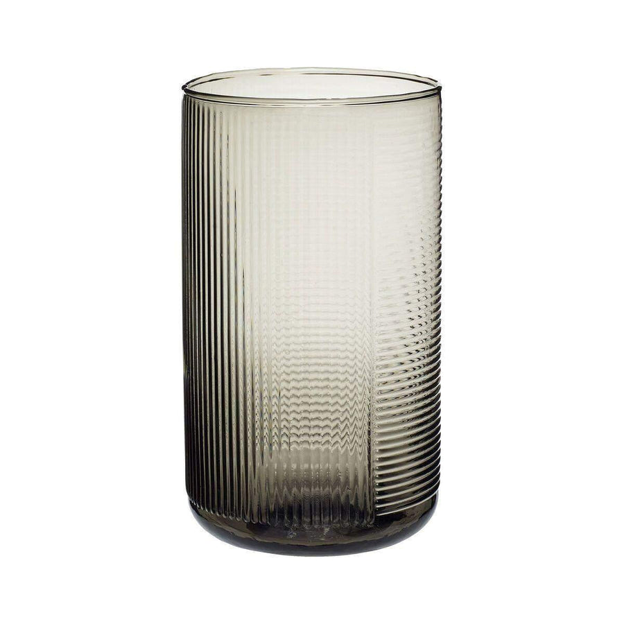 Hübsch Vase Glas 12x21cm - Rauchfarben - noord®