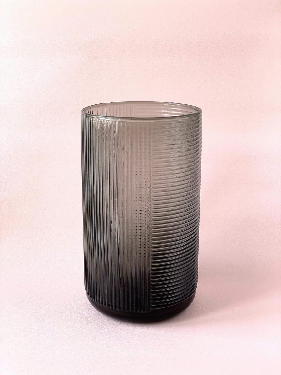 Hübsch Vase Glas 12x21cm - Rauchfarben - noord®
