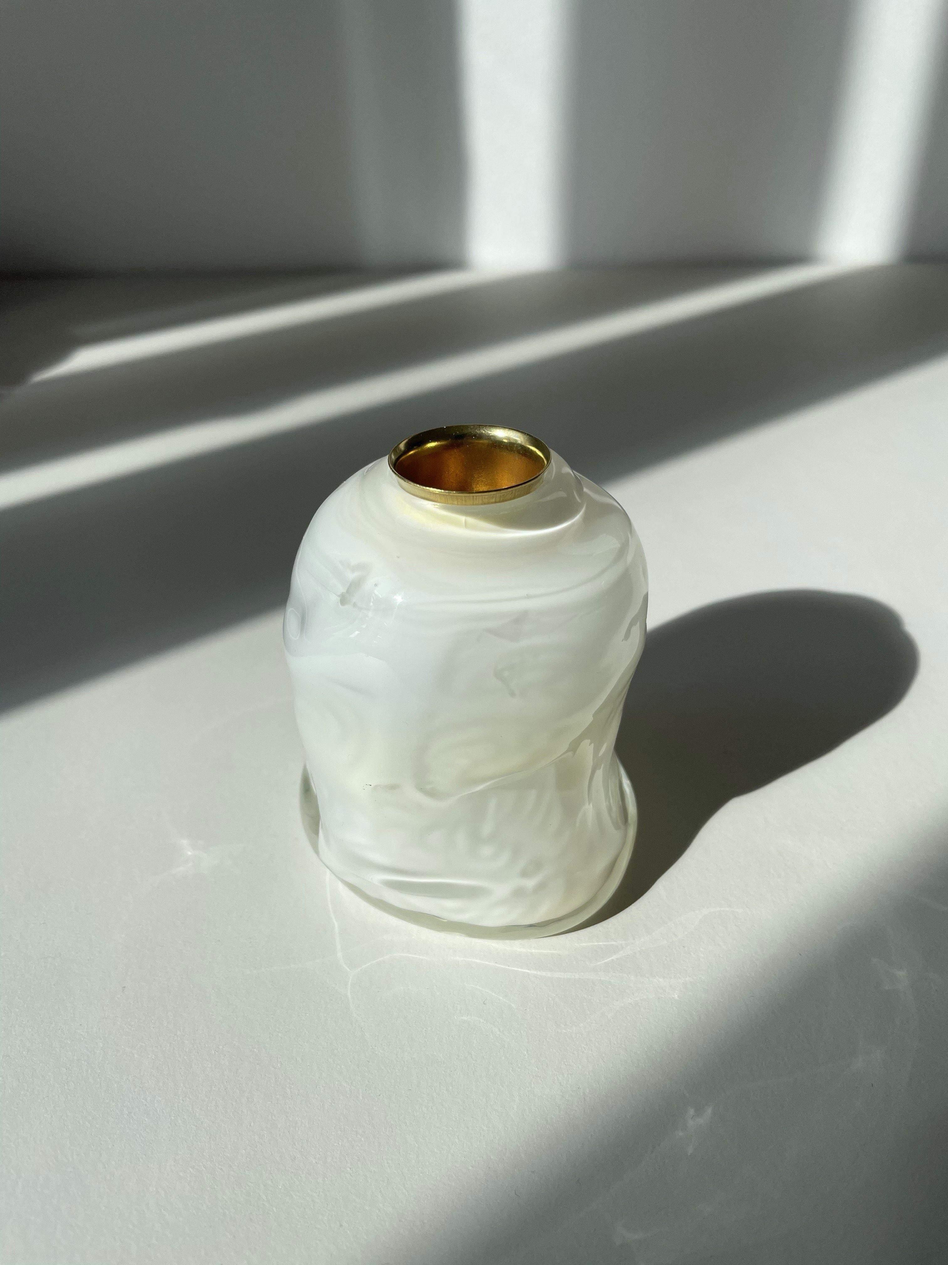 Kerzenhalter Opalglas Vanille - rd. 8cm - noord®