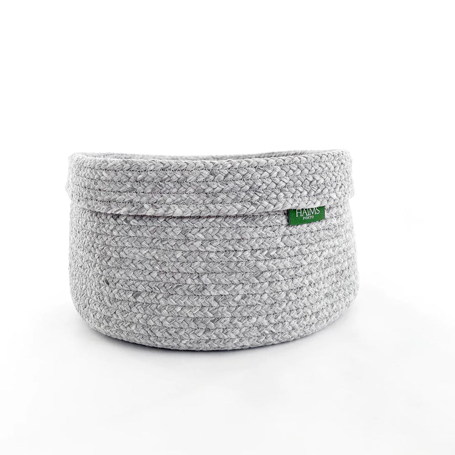 Haims Porto Aufbewahrungskorb mit Umschlag grau - 23 cm - noord®