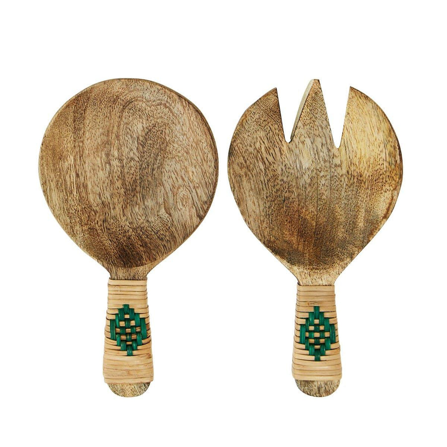 Madam Stoltz Salatbesteck aus Mangoholz - 17,5 cm - noord®