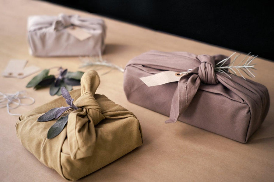 The Organic Company gift wrapping set earth colour - 3teilig - noord®